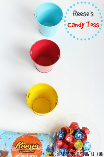 A candy toss is a great party game for tweens and teens.
