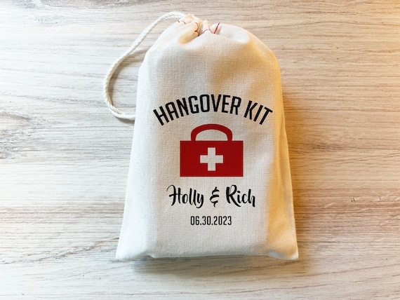 A DIY hangover kit is the perfect way to show your friends how much you care on their special day.