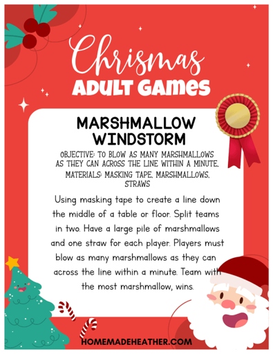 A marshmallow windstorm is a fun and easy game that can be played with a group of friends.