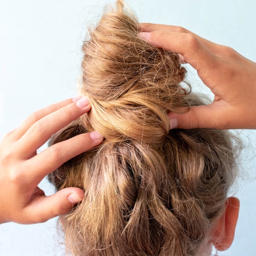 A messy bun is perfect for long hair, as it keeps it out of your face and looks effortless.