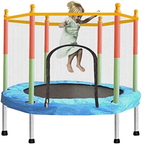 A trampoline safety enclosure is a great way to keep your kids safe while they're bouncing around.