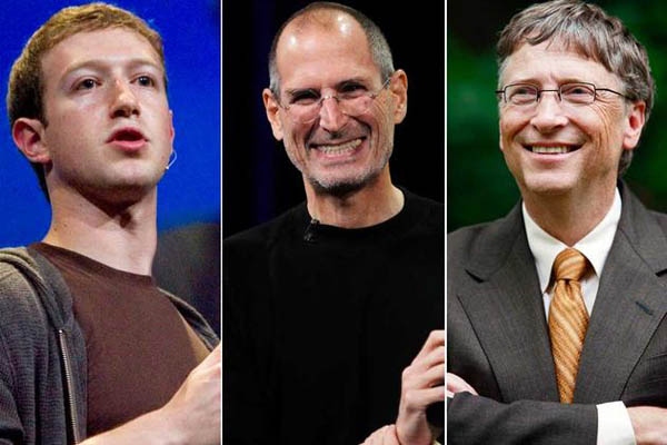 Billionaires who dropped out of high school include Bill Gates, Steve Jobs, and Mark Zuckerberg.