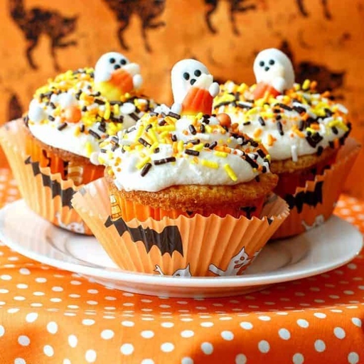 Candy corn is a popular Halloween treat that can be used to decorate cakes, cupcakes, and other desserts.