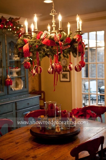 Christmas party decorations can include anything from garlands and wreaths to lights and candles.