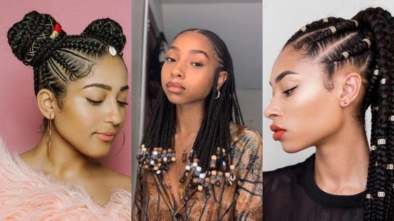 Cornrows are a type of hairstyle that involves braiding the hair close to the scalp.