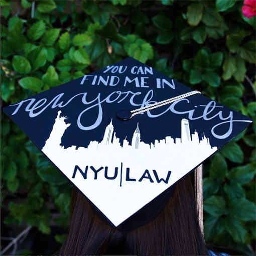 For those with a more creative flair, consider using your graduation cap as a canvas for some stunning calligraphy.
