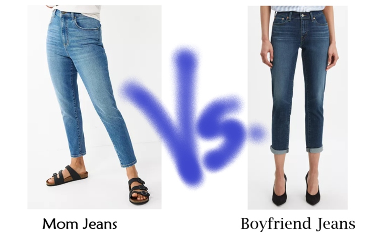Girlfriend jeans are a more relaxed and comfortable alternative to straight jeans.