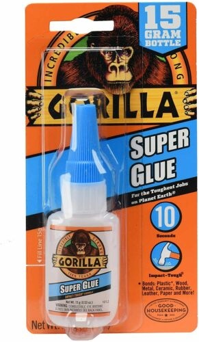 Gorilla Super Glue takes about 10-45 seconds to dry.
