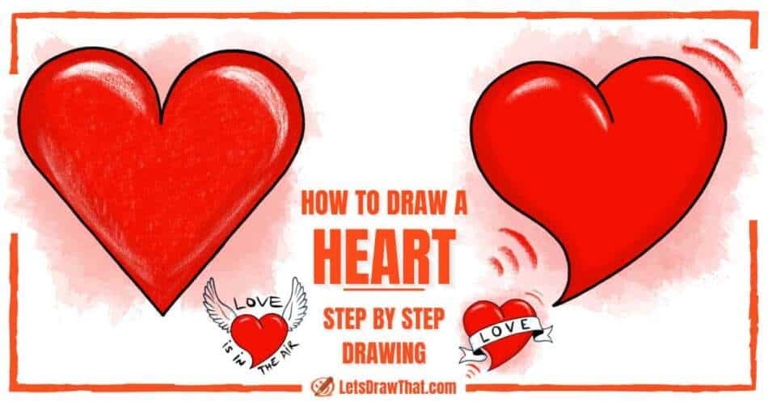 Here are some easy instructions on how to draw a cool heart.