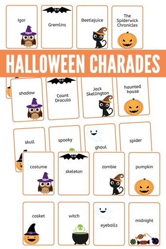 Here are some funny charades ideas to get your Halloween party started!
