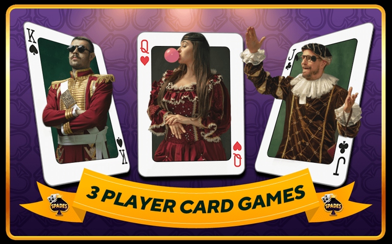 Here are three fun card games that can be played with just three people.
