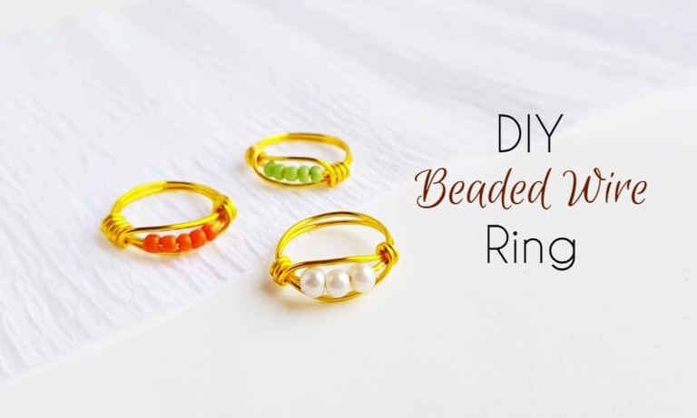 Here's a fun and easy DIY project for your teen - beaded wire rings!