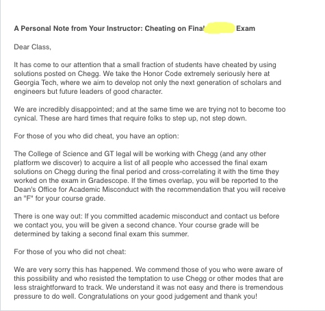 If you are caught cheating on Chegg, your school will be notified.