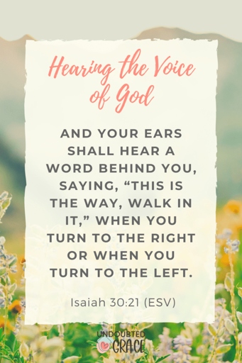 If you want to get closer to God, one way you can do that is by listening for His voice.