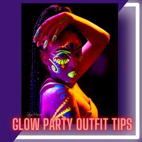 If you want to stand out at a glow in the dark party, try wearing neon colors or white.