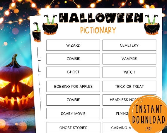If you're looking for a fun game to play at your Halloween party, try out Halloween Pictionary!
