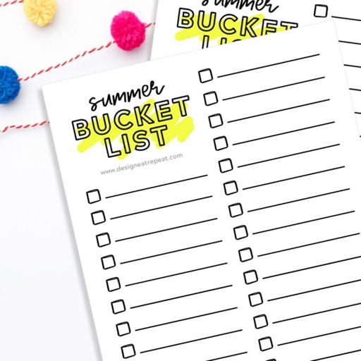 If you're looking for some fun ideas to add to your summer bucket list, look no further than this printable download.