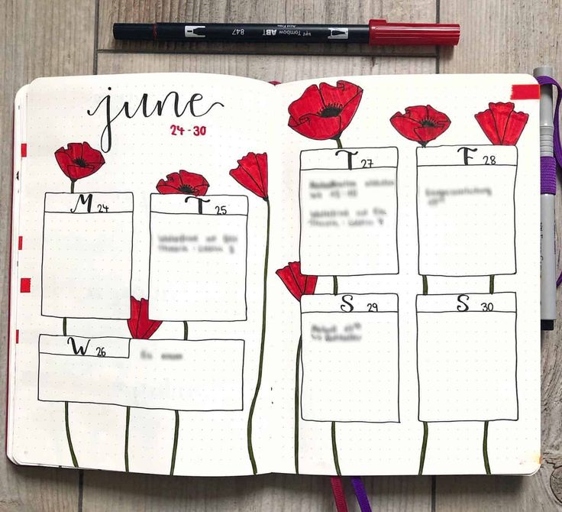 If you're looking for some red bullet journal inspiration, look no further than this collection of 30 simple yet gorgeous spreads.
