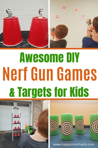 Nerf gun party decoration ideas include setting up a Nerf gun shooting range and making Nerf gun targets.