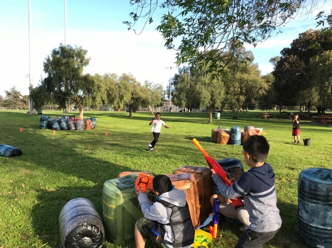 Nerf guns are a great way to have fun in the park with your friends.