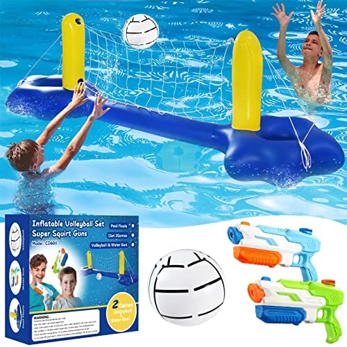 One of the most popular pool games for teenagers is the pool float watergun fight.