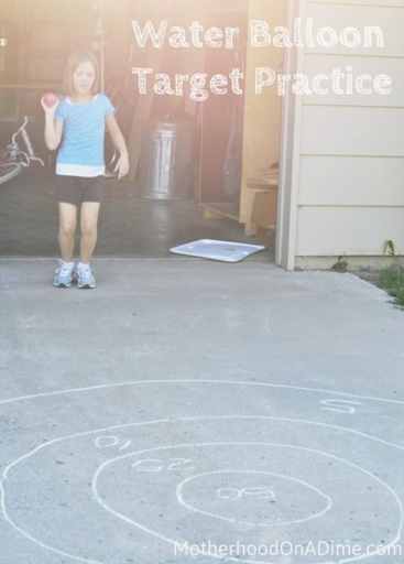 One of the most popular water balloon games is water balloon target practice.