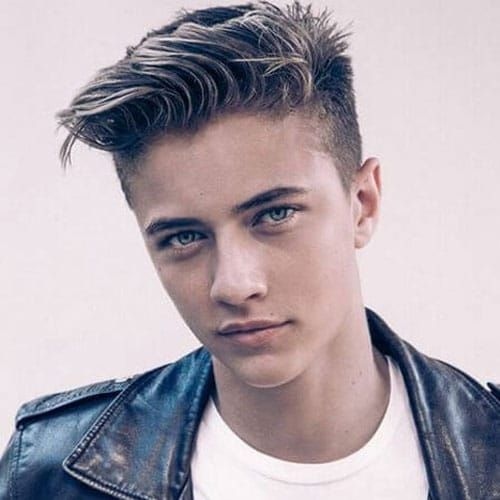 One popular hairstyle for teenage guys with straight hair is the messy look.