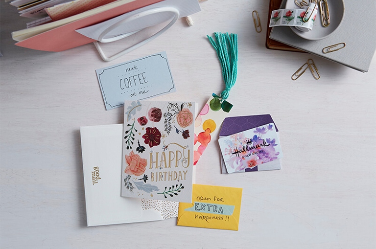 One way to give a gift is to make a homemade card or gift.