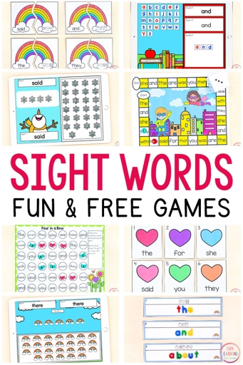 Puzzles and games are a great way to learn sight words.