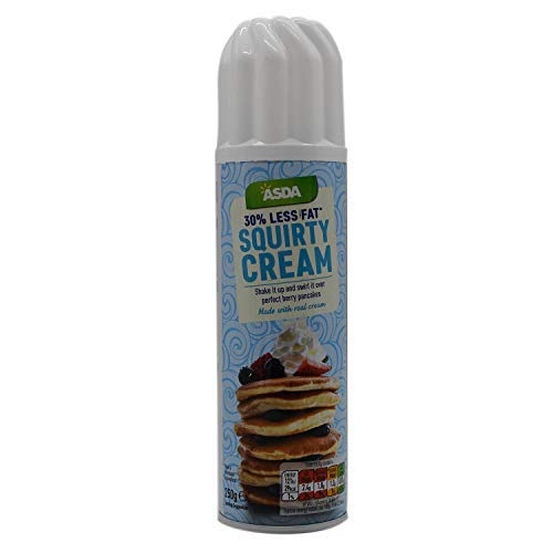 Squirty cream is a type of whipped cream that is commonly used in the United Kingdom.