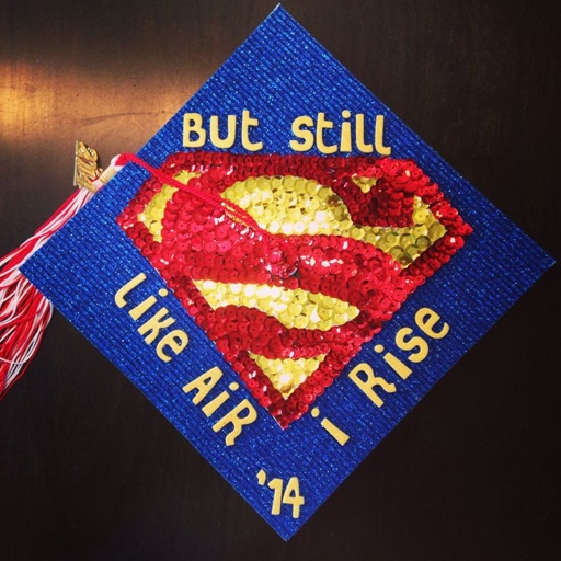 Superman is one of the most popular graduation cap ideas because he is an iconic superhero.