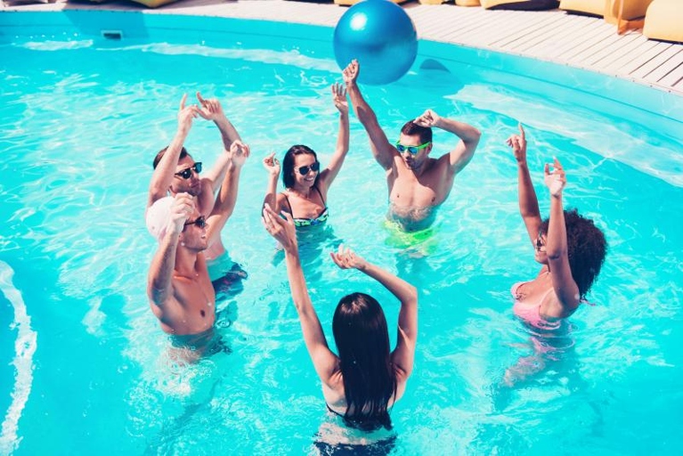 Swimming pool party games are a great way to keep your teen guests entertained and cool this summer.