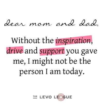 Thank you, Mom and Dad! Without the help and support of my parents, I would not be the person I am today.