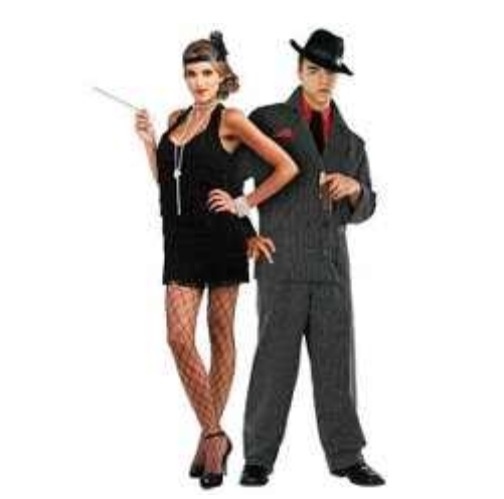 The flapper and mobster costumes are both cute and easy to make.