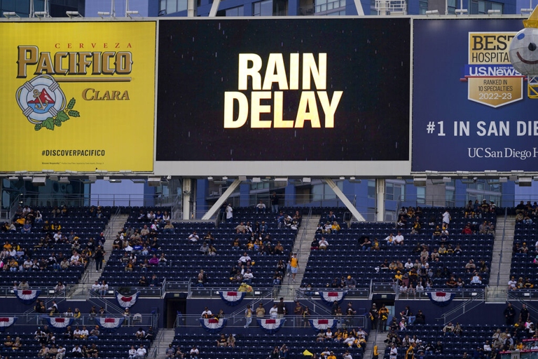 The game can be delayed for up to an hour.
