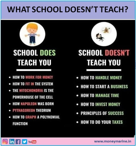 There are many things in life that you don't learn in school.