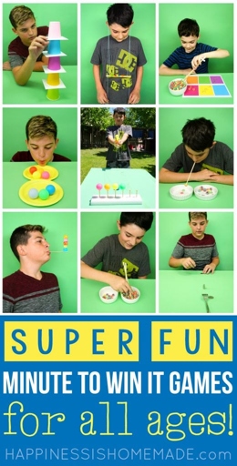 These 30 Fun Minute To Win It Games are perfect for Teens!