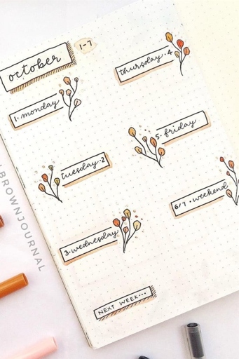 These 30 simple yet gorgeous bullet journal weekly spreads will have you feeling all the fall vibes in no time. If you're looking for some autumn inspiration for your bullet journal, look no further!