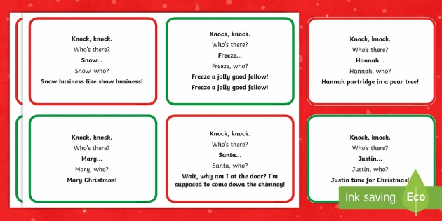 These Christmas knock knock jokes are perfect for kids!