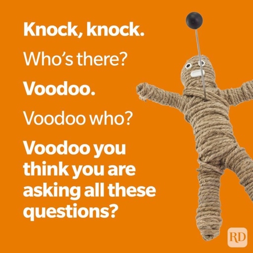 These corny Halloween knock knock jokes are sure to get a laugh out of even the grimmest of ghosts.