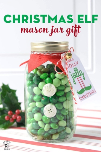 These elf Christmas mason jar gifts are the perfect way to show your friends and family how much you care this holiday season.