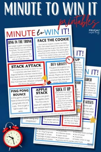 These fun Minute To Win It games are perfect for teens who want to challenge themselves and their friends.
