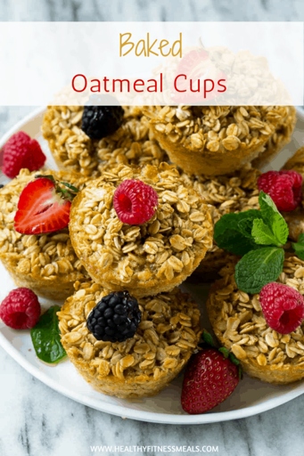 These healthy baked oatmeal protein muffins are perfect for a quick and easy breakfast on the go.