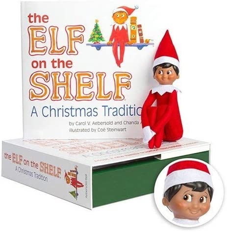 This dark tone scout elf is perfect for households with brown eyed children.