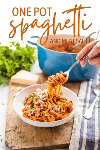 This Instant Pot Spaghetti with Meat Sauce is a quick and easy recipe that teens can make for a delicious weeknight meal.