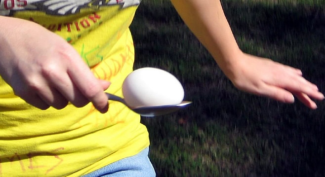 This is a game where two teams race to see who can transfer the most eggs from one bowl to another using only spoons.
