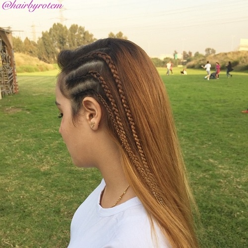 This is a great hairstyle for teenage girls who want to look both stylish and unique.