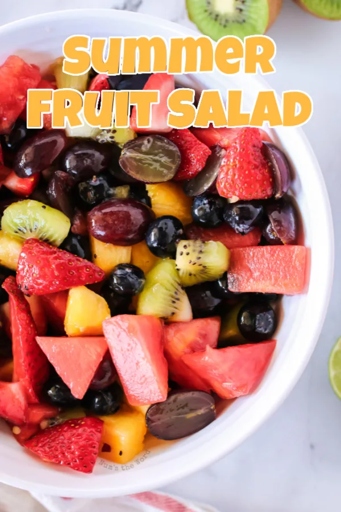 This summer fruit salad is so easy to make, and it's the perfect light and refreshing dish for a hot summer day.