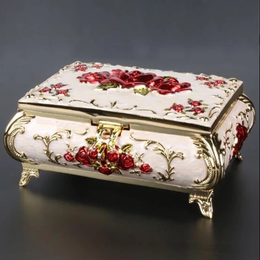 This vintage rose jewelry box is a perfect way to store your favorite jewelry pieces.