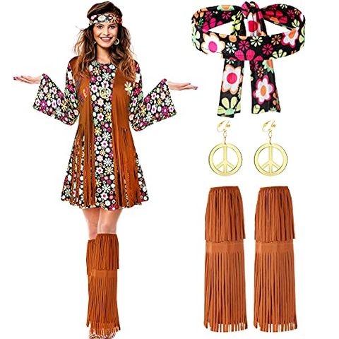 This year, go as a classic hippie with a homemade costume.